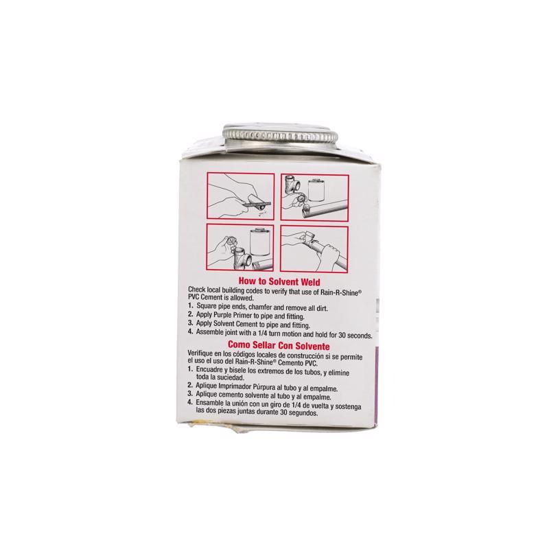 Oatey Rain-R-Shine Blue/Purple Primer and Cement For PVC 4 oz