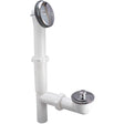 BATH DRAIN 1.5" WHT CHRM