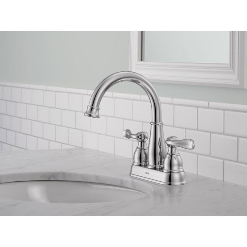 Delta Windemere Chrome Centerset Bathroom Sink Faucet 4 in.