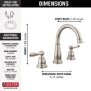 Delta Windemere Brushed Nickel Widespread Bathroom Sink Faucet 8 in.