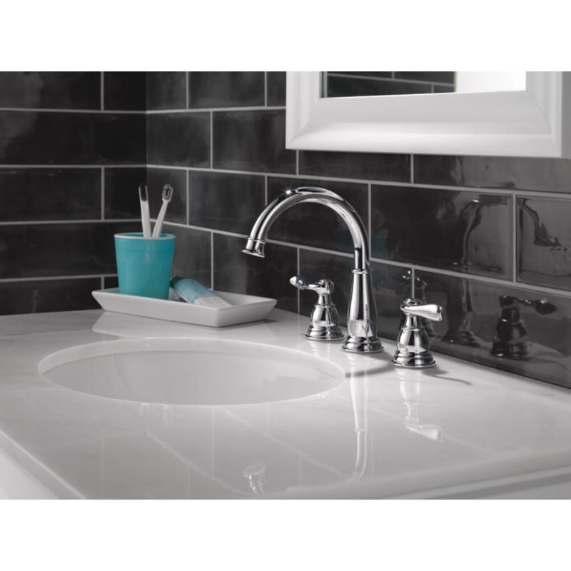 Delta Windemere Chrome Widespread Bathroom Sink Faucet 8 in.