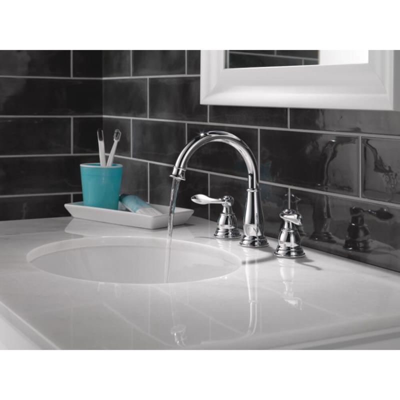 Delta Windemere Chrome Widespread Bathroom Sink Faucet 8 in.