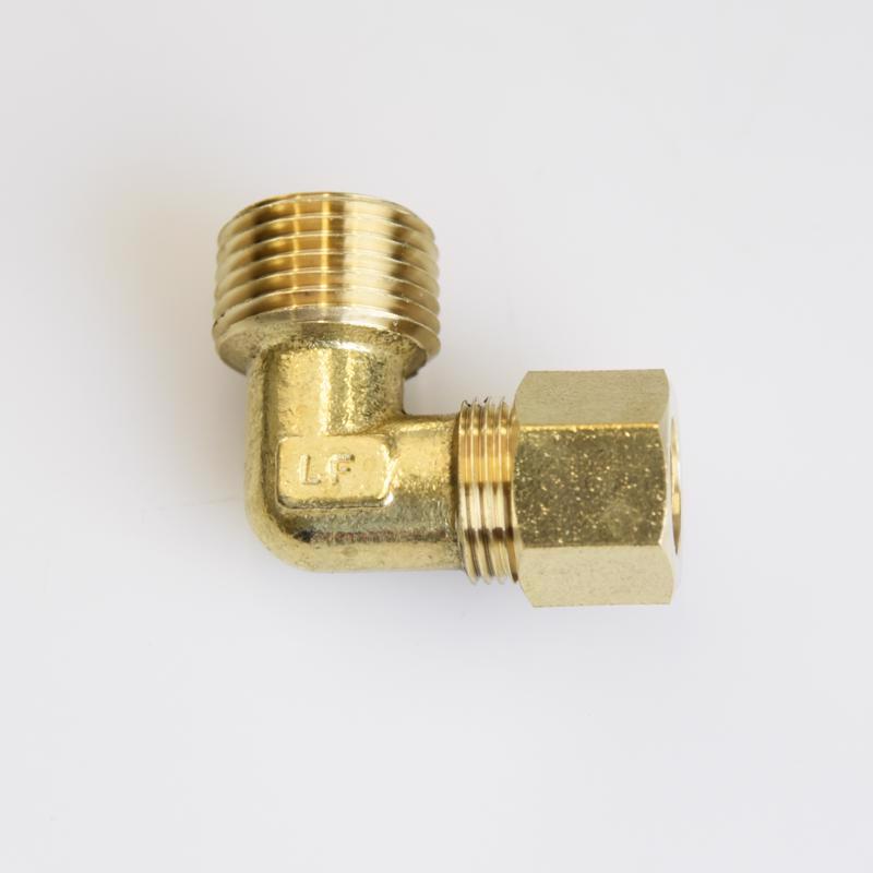 1/2 in. Compression X 1/2 in. D MPT Brass 90 Degree Elbow