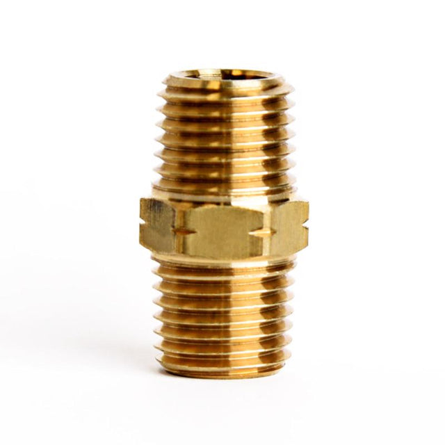 HEX NIPPLE 1/4"X1/4" MPT