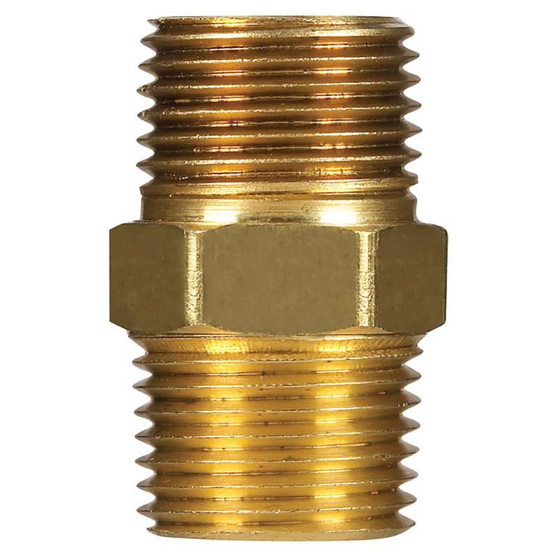 HEX NIPPLE 3/8"X3/8" MPT