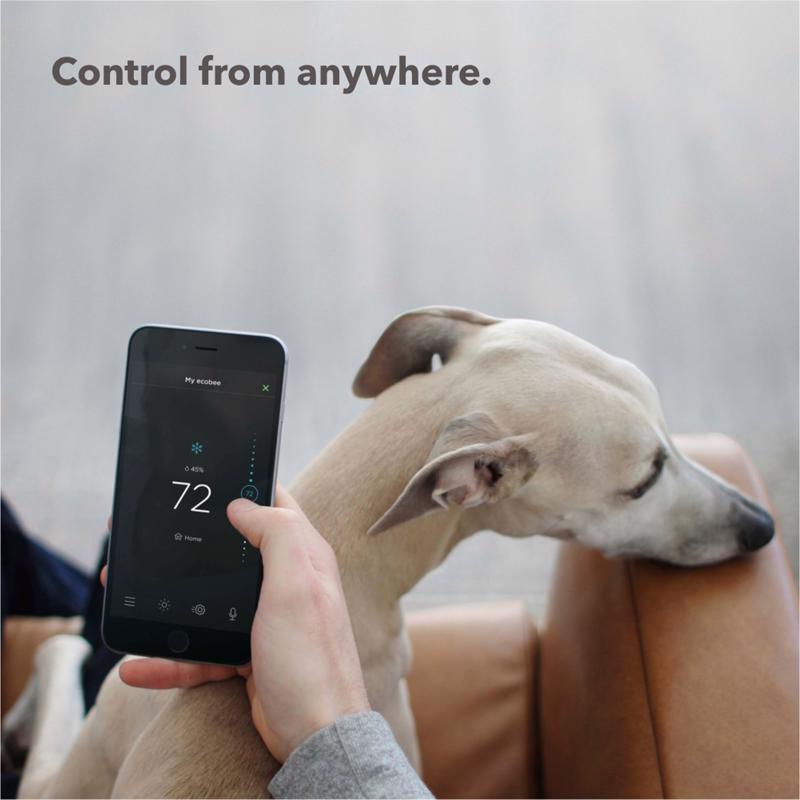 ecobee Built In WiFi Heating and Cooling Touch Screen Smart-Enabled Thermostat