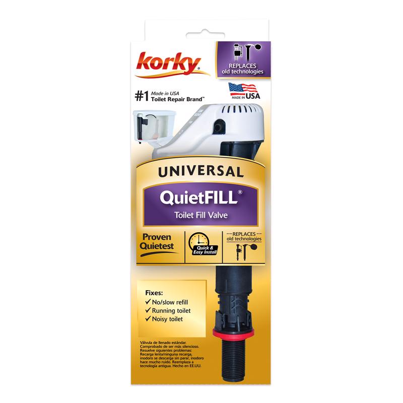 Korky QuietFill Toilet Fill Valve Red For Universal