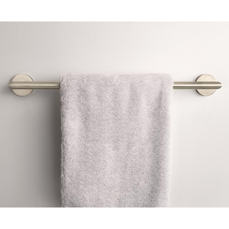 Moen Arlys Brushed Nickel Silver Towel Bar 18 in. L Zinc