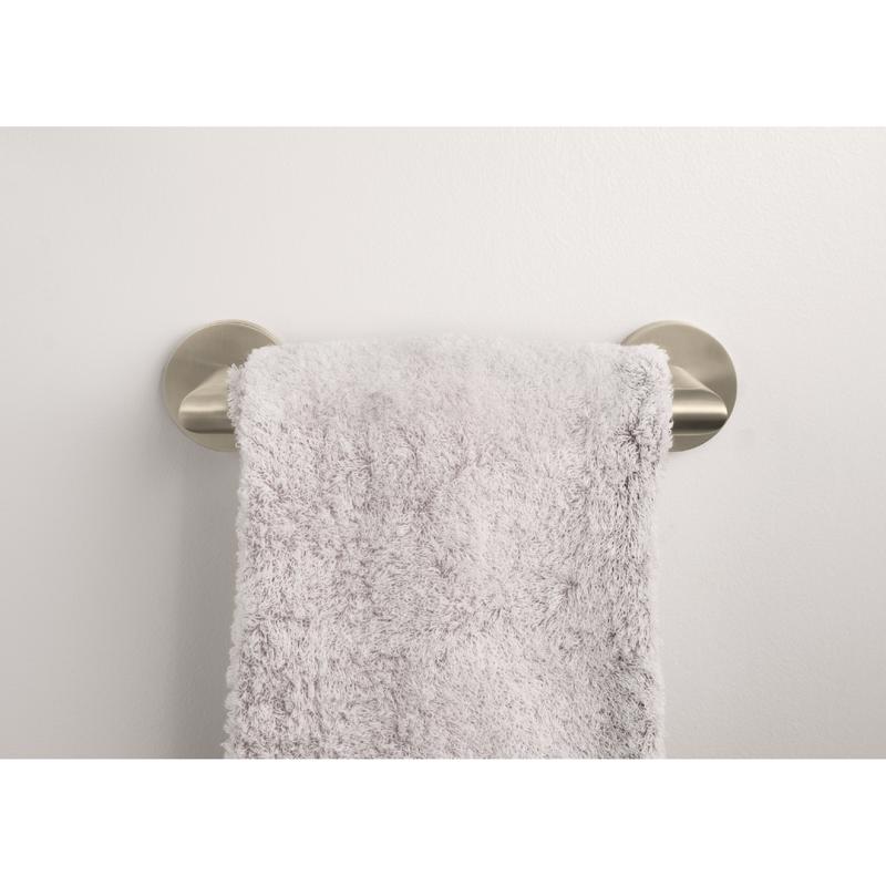 Moen Arlys Brushed Nickel Silver Towel Bar 7-1/4 in. L Zinc
