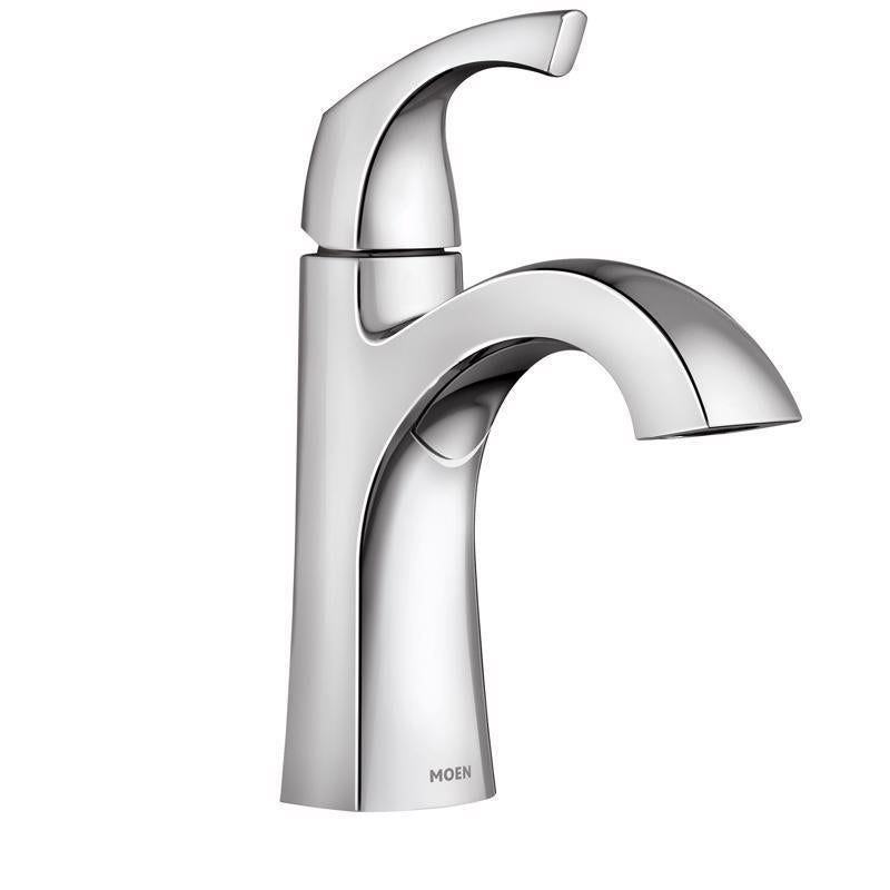 Moen Lindor Chrome Single-Handle Bathroom Sink Faucet 4 in.