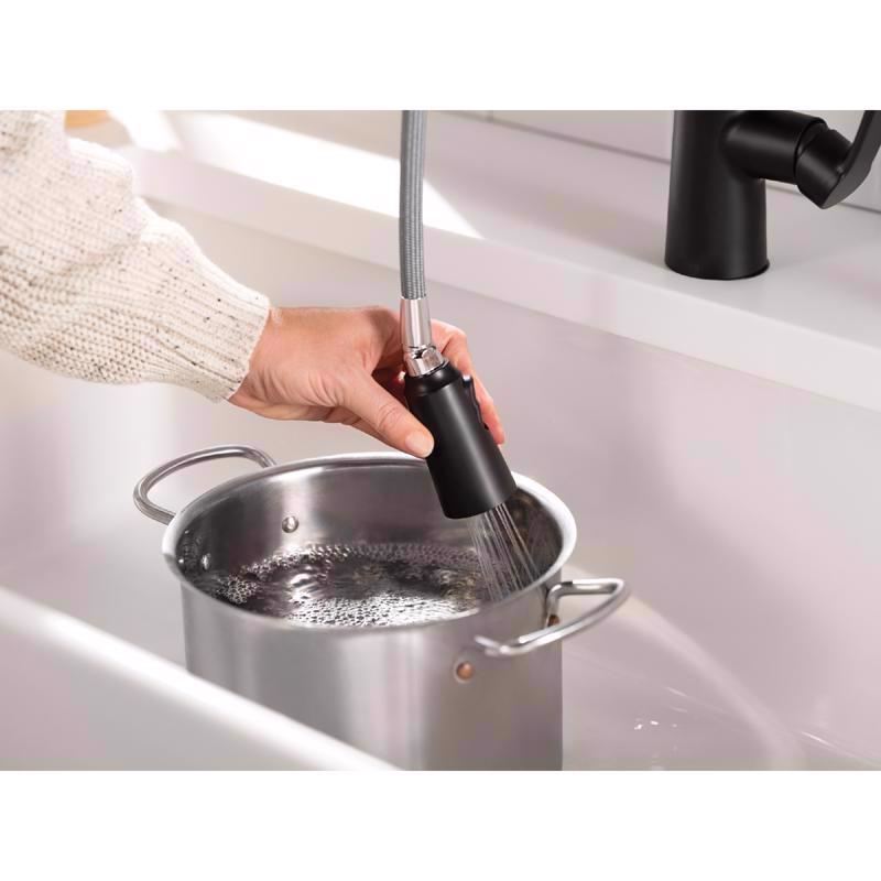Moen Edwyn One Handle Matte Black Pull-Down Kitchen Faucet