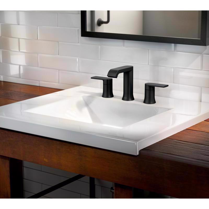 Moen Genta Matte Black Bathroom Faucet 8-16 in.