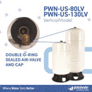 Global Water Solutions PressureWave 34.34 gal Pre-Charged Vertical Pressure Well Tank