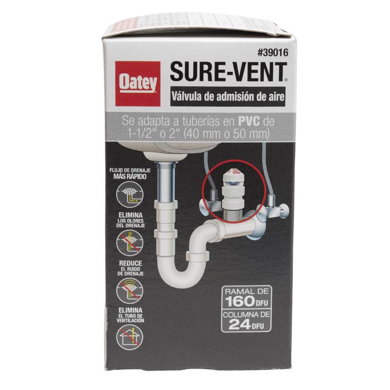 Oatey Sure-Vent 1-1/2 in. PVC Air Admittance Valve 2 in.