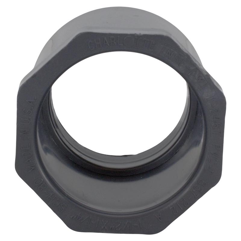 Charlotte Pipe Schedule 80 2 in. Spigot X 3/4 in. D Slip PVC Reducing Bushing 1 pk