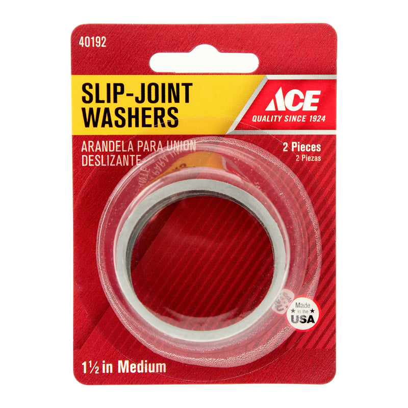 Ace 1-1/2 in. D Rubber Slip Joint Washer 2 pk