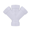 Charlotte Pipe Schedule 40 1-1/2 in. Hub X 1-1/2 in. D Hub PVC Double Wye 1 pk