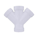 Charlotte Pipe Schedule 40 2 in. Hub X 2 in. D Hub PVC Double Wye 1 pk