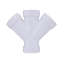 Charlotte Pipe Schedule 40 2 in. Hub X 2 in. D Hub PVC Double Wye 1 pk