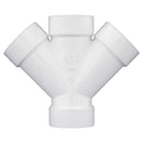 Charlotte Pipe Schedule 40 3 in. Hub X 3 in. D Hub PVC Double Wye 1 pk