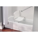 Moen Home Care Chrome White Tub and Shower Chair Plastic 21  H X 19.25  L