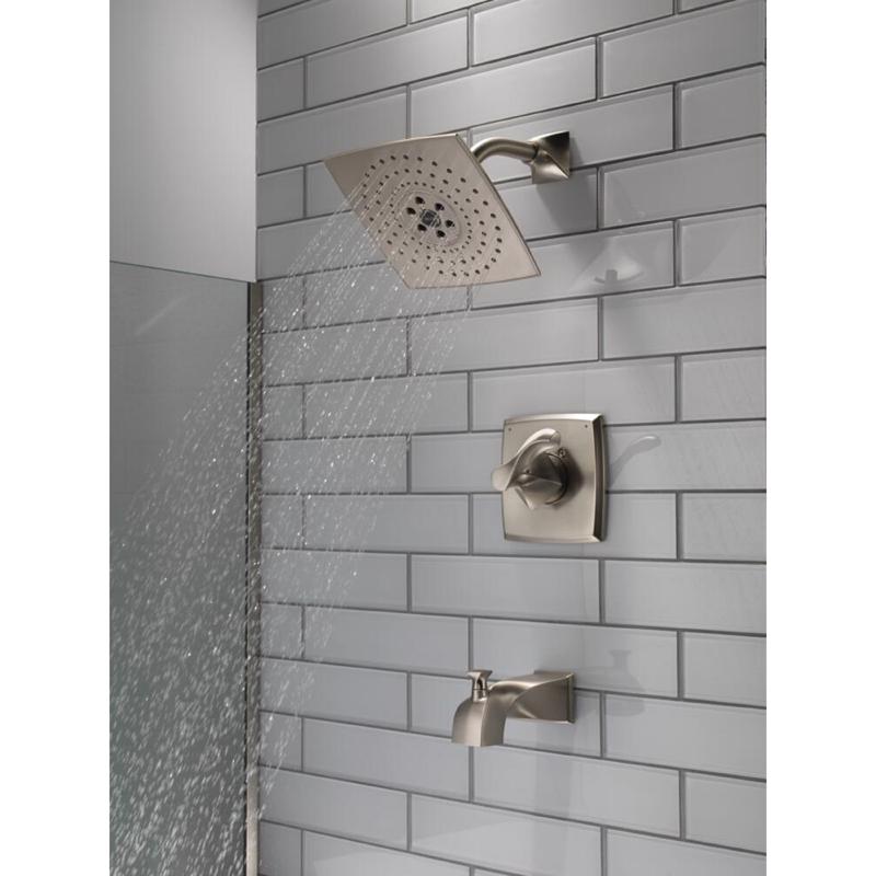 Delta Kahlo 1-Handle Brushed Nickel Tub and Shower Faucet