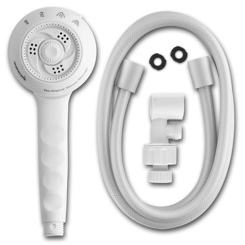 Waterpik PowerSpray White Plastic 4 settings Handheld Showerhead 1.8 gpm