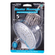 Whedon Blaster Massage Polished Chrome Plastic 5 settings Showerhead 2.5 gpm