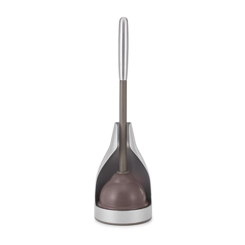 Polder Toilet Plunger and Caddy 19 in. L X 5.5 in. D