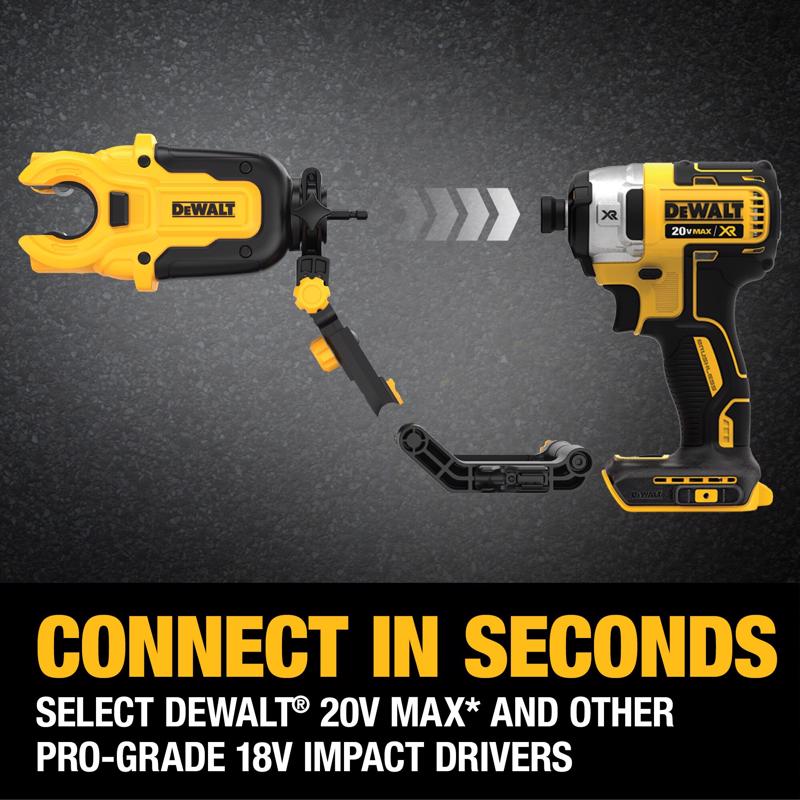 DeWalt Impact Connect 1 in. Copper Pipe Cutter Black/Yellow 1 pc