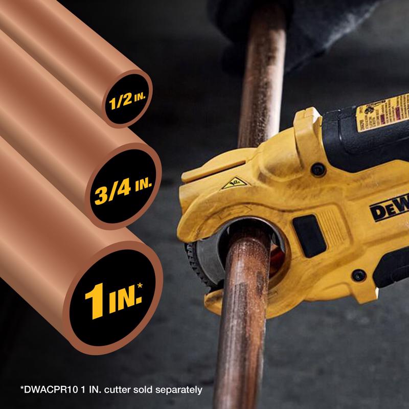 DeWalt Impact Connect 1 in. Copper Pipe Cutter Black/Yellow 1 pc