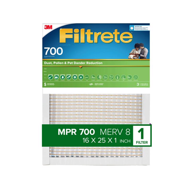 Filtrete 16 in. W X 25 in. H X 1 in. D Fiberglass 8 MERV Pleated Air Filter 1 pk