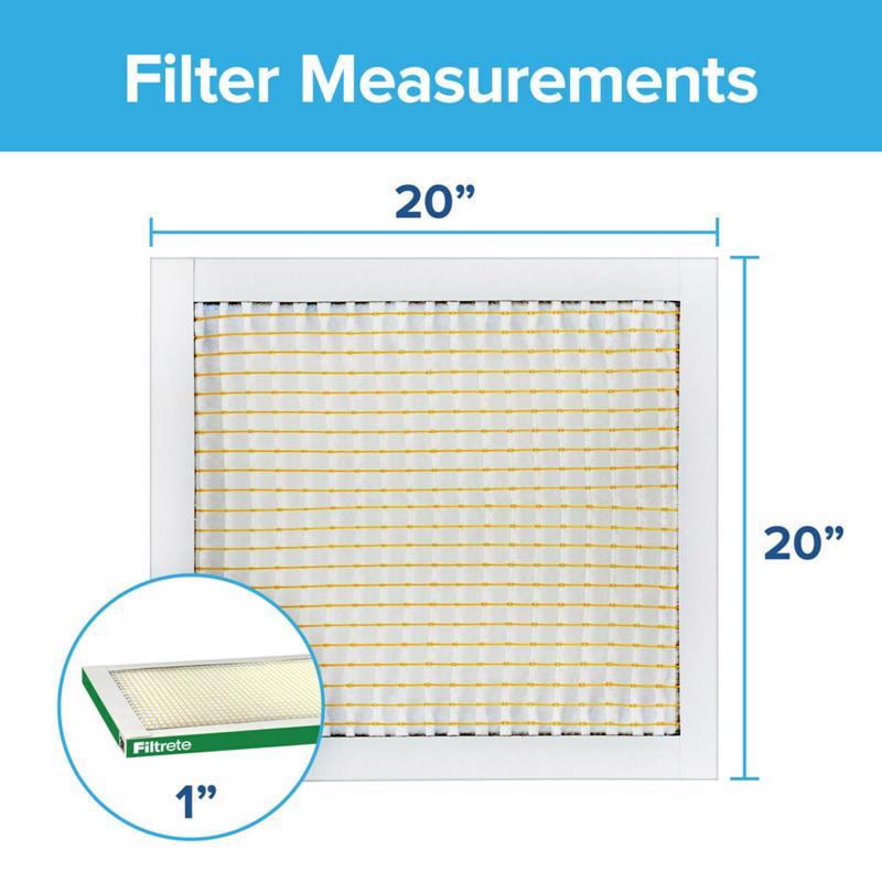 Filtrete 20 in. W X 20 in. H X 1 in. D Fiberglass 8 MERV Pleated Air Filter 1 pk