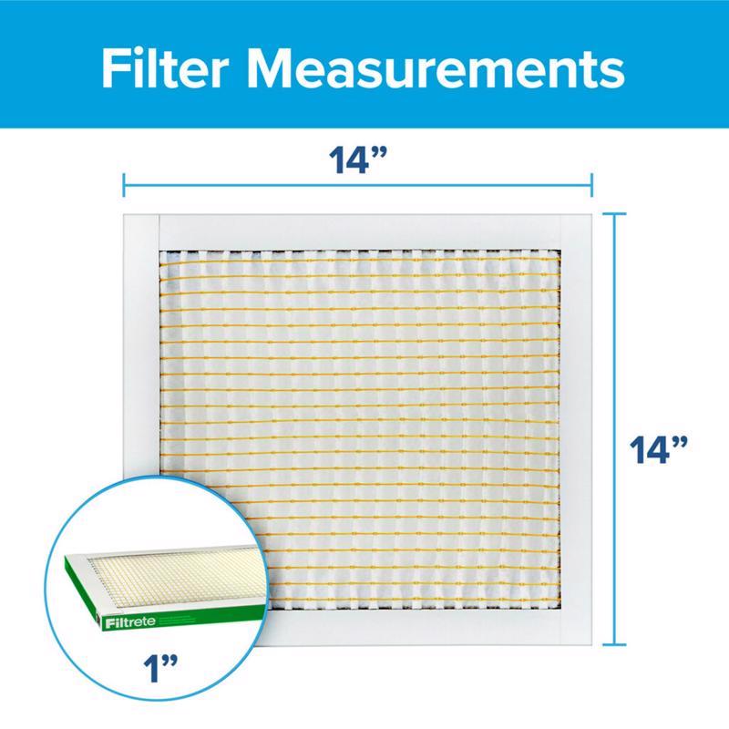 Filtrete 14 in. W X 14 in. H X 1 in. D Fiberglass 8 MERV Pleated Air Filter 1 pk