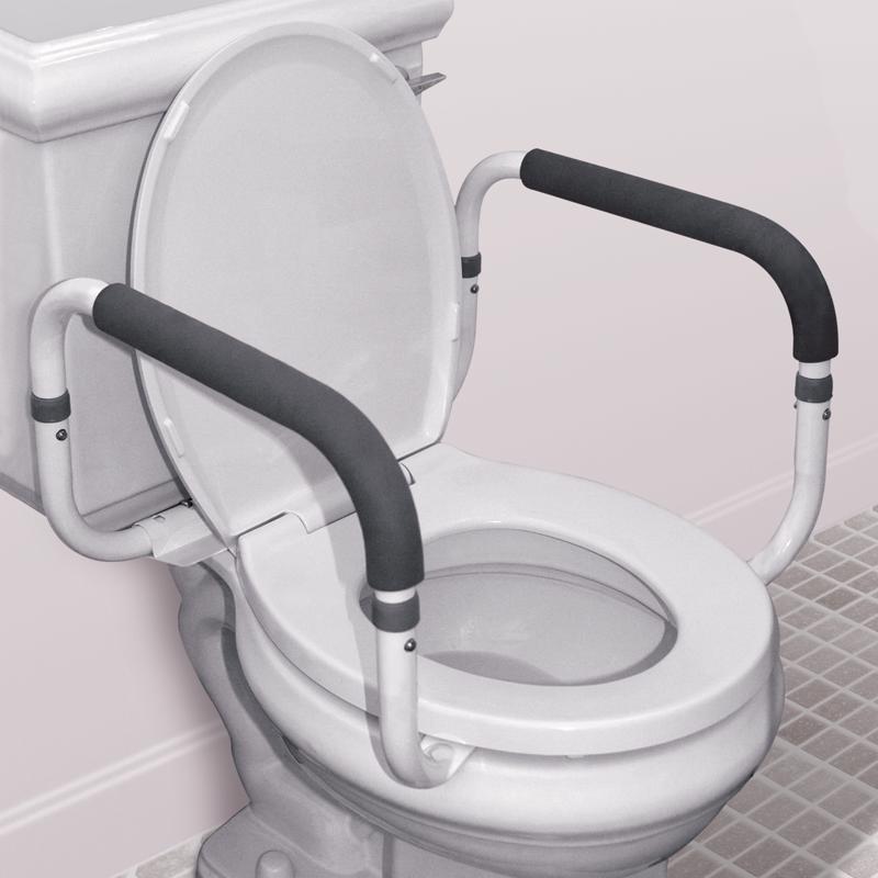 Carex Health Brands White Toilet Safety Bar Aluminum/Plastic 11 in. H X 21 in. L