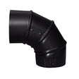 ELBOW 90 BLK 24GA 4"