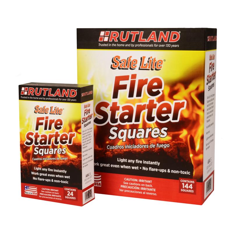 Rutland Safe Lite Wood Fire Starter 10 min 24 pk