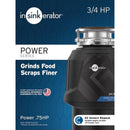 InSinkErator Advanced Series Pro 750 3/4 HP Continuous Feed Garbage Disposal with Power Cord
