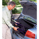 Carex Step N' Rest Blue Rolling Walker Aluminum/Plastic 39 in. H X 22.5 in. L