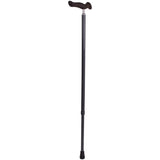 Carex Carbon Gray Comfort Grip Walking Cane Aluminum/Plastic 37 in. H X 4 in. L
