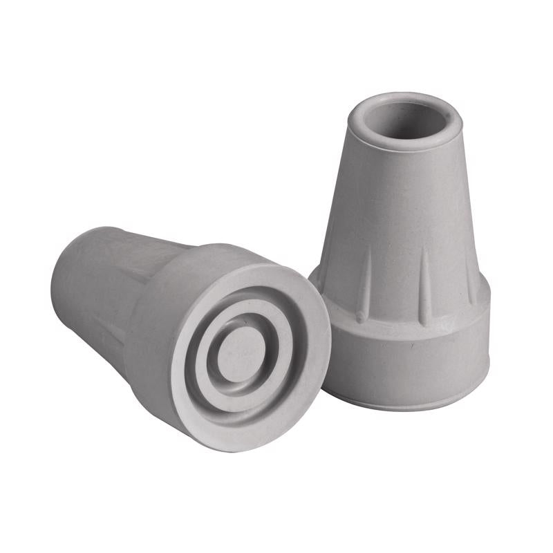 Carex Gray Crutch Tips Rubber/Stainless Steel