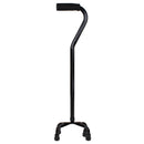 Carex Black Offset Quad Cane Aluminum/Plastic 37 in. H X 6 in. L