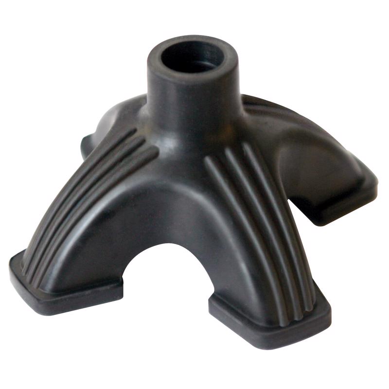 Carex Black Self-Standing Cane Tip Rubber 2.65 in. H X 4.75 in. L