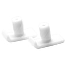 Carex White Walker Ski Glides Plastic 2.30 in. H X 3.50 in. L