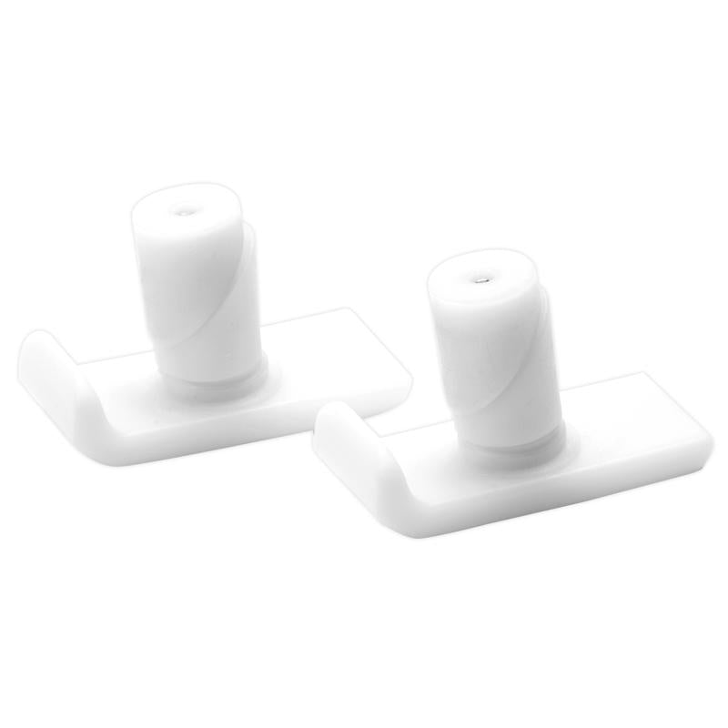 Carex White Walker Ski Glides Plastic 2.30 in. H X 3.50 in. L