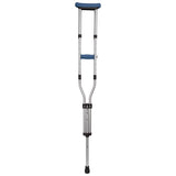 Carex Blue Folding Crutches Aluminum/Plastic 59 in. H X 8 in. L