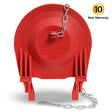 TOILET FLAPR RUBR RED 3"