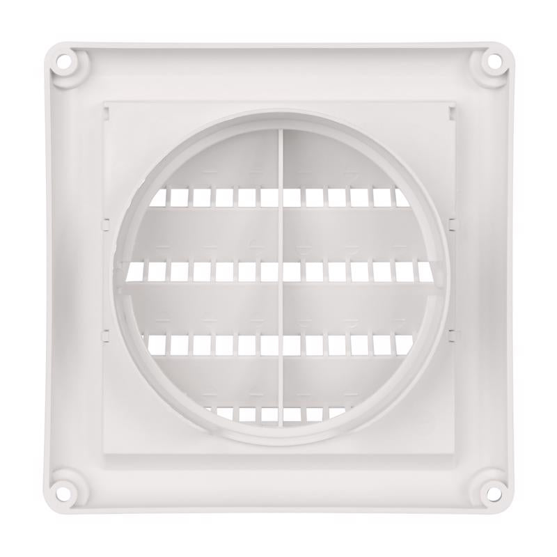 Deflecto Fresh Air Intake 4 in. D White Aluminum/Plastic Vent Dryer Hood