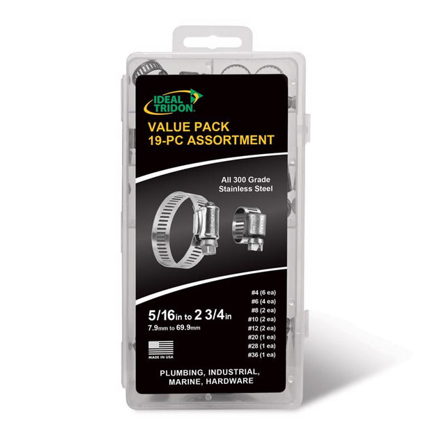 HOSE CLMP SLV ASST 19PK