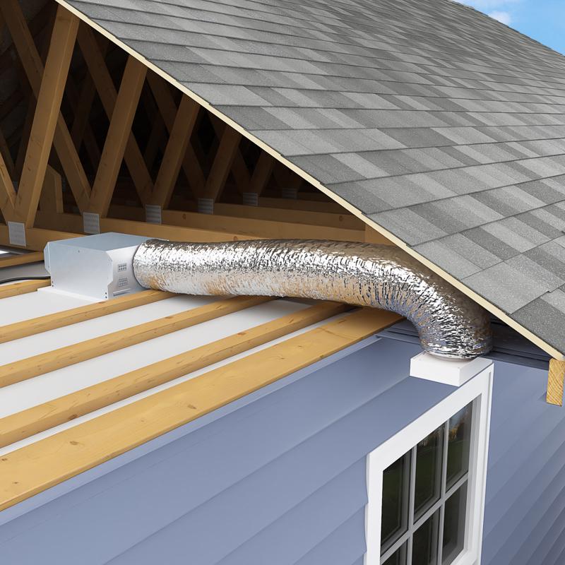 Imperial R4.2 25 ft. L X 4 in. D Silver Poly Duct